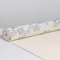 Коврик для ванной комнаты &laquo;Морские знаки&raquo;, ширина 65 см, рулон 2 м, цвет белый