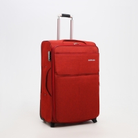 Чемодан большой 95 л (L), отдел на молнии, с расширением, кодовый замок, 3 колеса, 2 наружных кармана, цвет красный Чемодан большой 95 л (L), отдел на молнии, с расширением, кодовый замок, 3 колеса, 2 наружных кармана, цвет красный
