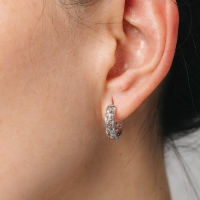 Моносерьга металл «Япония» резной дракон, цвет серебро Моносерьга металл «Япония» резной дракон, цвет серебро