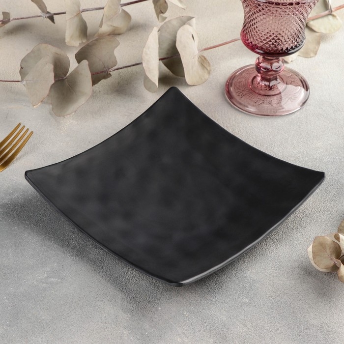 Блюдо &laquo;Чёрный Восток&raquo;, 17,5&times;17,5&times;3 см, цвет чёрный