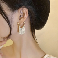 Серьги металл &laquo;Цепи&raquo; сборка мини, цвет серебряно-золотой