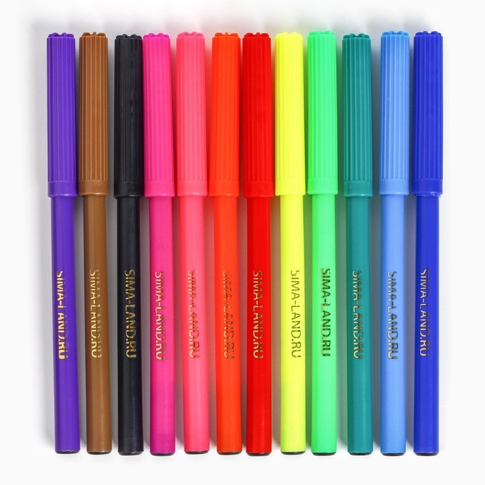 Фломастеры 12 цветов в коробке &laquo;1 сентября: Букибяки&raquo;