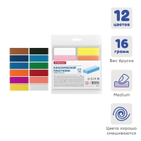 Пластилин 12 цветов 192 г Erich Krause, европодвес, экономичная упаковка Пластилин 12 цветов 192 г Erich Krause, европодвес, экономичная упаковка