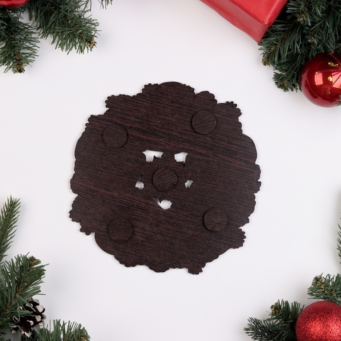 Новый год. Набор "Веселая змейка", подставка под горячее и 2 подстаканника, D-20,5 см