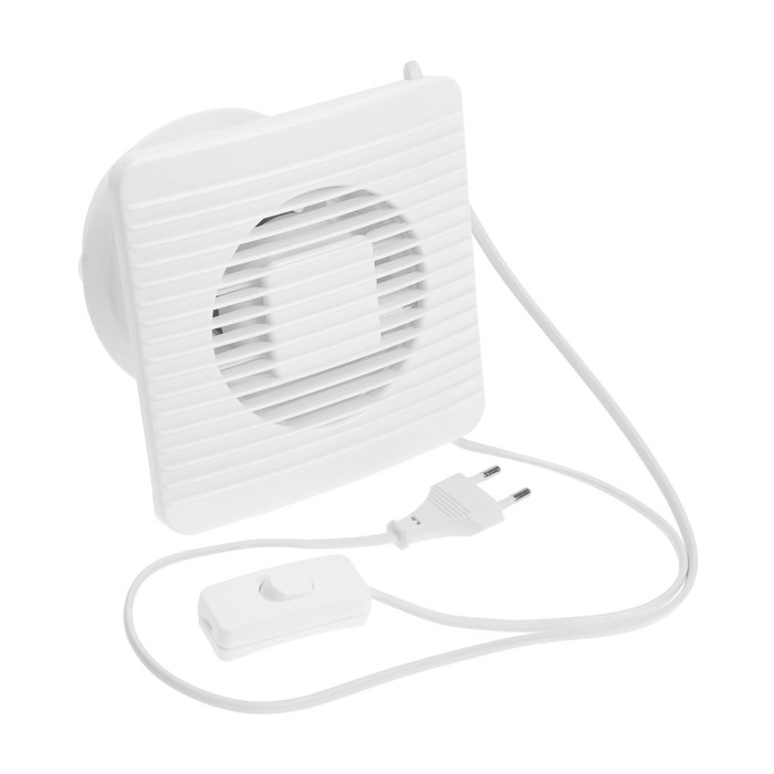 Вентилятор вытяжной ZEIN LOF-07, d=100 мм, 220 В, 15 Вт, сетка, кноп. выкл., с обр. клапаном Вентилятор вытяжной ZEIN LOF-07, d=100 мм, 220 В, 15 Вт, сетка, кноп. выкл., с обр. клапаном