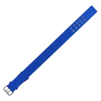 Ошейник четырехслойный с вертлюгом, 65 х 4 см, ОШ 54-60 см, полиэстер, синий