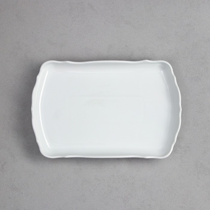 Тарелка Wave, прямоугольная, 800 мл, фарфор, Иран