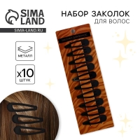 Набор заколок &laquo;Стильной&raquo;, 10 шт., 5 х 1 см