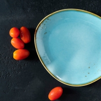 Блюдо фарфоровое для подачи Magistro &laquo;Церера&raquo;, 18,2&times;16,3 см, цвет голубой