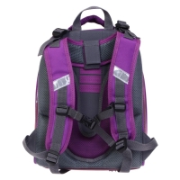 Рюкзак каркасный школьный 38 х 30 х 16 см, эргономичная спинка, Stavia "Котик 3D", сиреневый