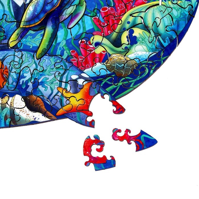 Пазл деревянный фигурный «Кит», 104 элементов Пазл деревянный фигурный «Кит», 104 элементов