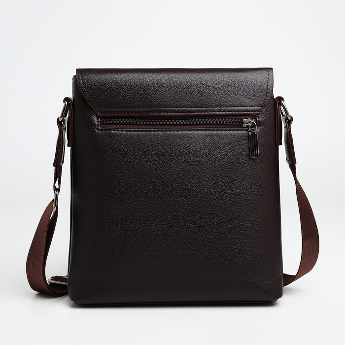 Сумка мужская через плечо TEXTURA, наружный карман, цвет коричневый Сумка мужская через плечо TEXTURA, наружный карман, цвет коричневый