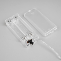 Гирлянда &laquo;Нить&raquo; 2 м роса с насадками &laquo;Прищепки-домики&raquo;, IP20, серебристая нить, 20 LED, батарейки ААх2 (не в комплекте), свечение тёплое белое