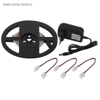 Комплект светодиодной ленты «Эра» 5 м, IP20, SMD2835, 60 LED/м, 12 В, 2700К Комплект светодиодной ленты «Эра» 5 м, IP20, SMD2835, 60 LED/м, 12 В, 2700К