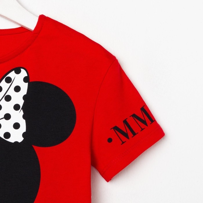 Футболка детская укороченная &laquo;ММ&raquo; Минни Маус, цвет красный