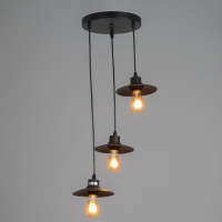 Светильник ЭкономСвет "Артена" 3x40Вт E27 черный 38х26х15-78 см.