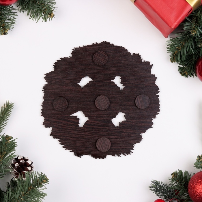 Набор "Золотая подкова", подставка под горячее и 2 подстаканника, D-20,5 см