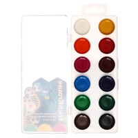 Акварель 12 цветов, ErichKrause Sport DNA, без кисти, пластиковая коробка, европодвес