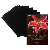 Бумага для пастели А4, deVENTE, набор 20 листов, 160 г/м2, чёрная, в пакете Бумага для пастели А4, deVENTE, набор 20 листов, 160 г/м2, чёрная, в пакете