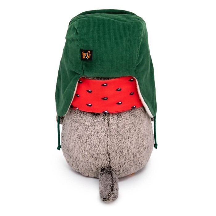 Мягкая игрушка &laquo;Басик&raquo; в двусторонней шапке и шарфе, 19 см