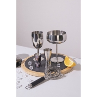 Бокал-коктейльная рюмка из нержавеющей стали, 400 мл, 16&times;11,5 см, цвет серебряный