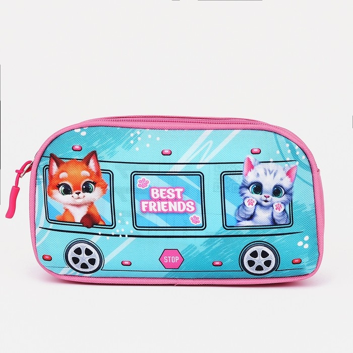 Сумка поясная детская для девочки &laquo;Лучшие друзья&raquo; 20х11х4см