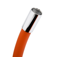 Смеситель для кухни ZEIN Z2114, однорычажный, гибкий излив, картридж 40 мм, оранжевый/хром Смеситель для кухни ZEIN Z2114, однорычажный, гибкий излив, картридж 40 мм, оранжевый/хром