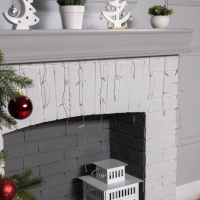 Гирлянда &laquo;Бахрома&raquo; 3 &times; 0.5 м, IP20, прозрачная нить, 80 LED, свечение мульти, 8 режимов, 220 В