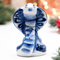 Сувенир "Кобра большая", гжель,  10см