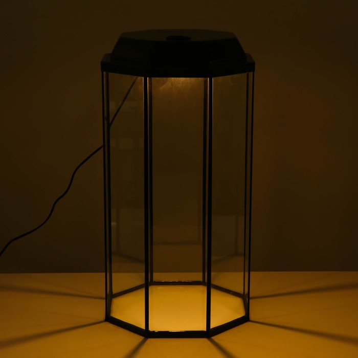 Аквариум "Восьмигранный" с крышкой, 50 литров, 33 х 33 х 60/67 см, венге