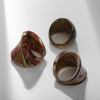 Кольцо &laquo;Муранское стекло&raquo; полосы, цвет МИКС