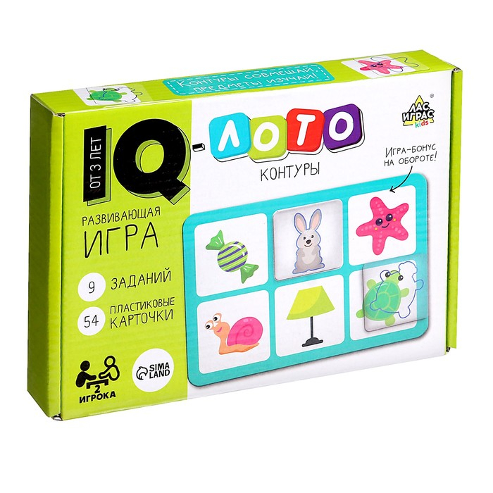 Настольная игра &laquo;Умное лото. Контуры&raquo;, 2 игрока, 3+