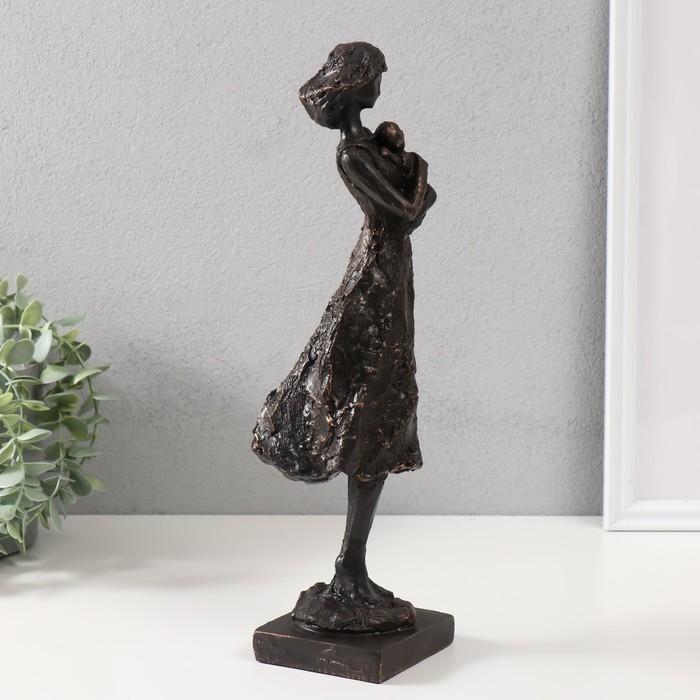 Сувенир полистоун Сувенир полистоун "Девушка с ребёнком" чёрный 34х9,5х9 см