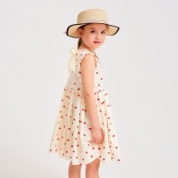 Платье для девочки MINAKU: Cotton Collection цвет бежевый, рост 104 Платье для девочки MINAKU: Cotton Collection цвет бежевый, рост 104