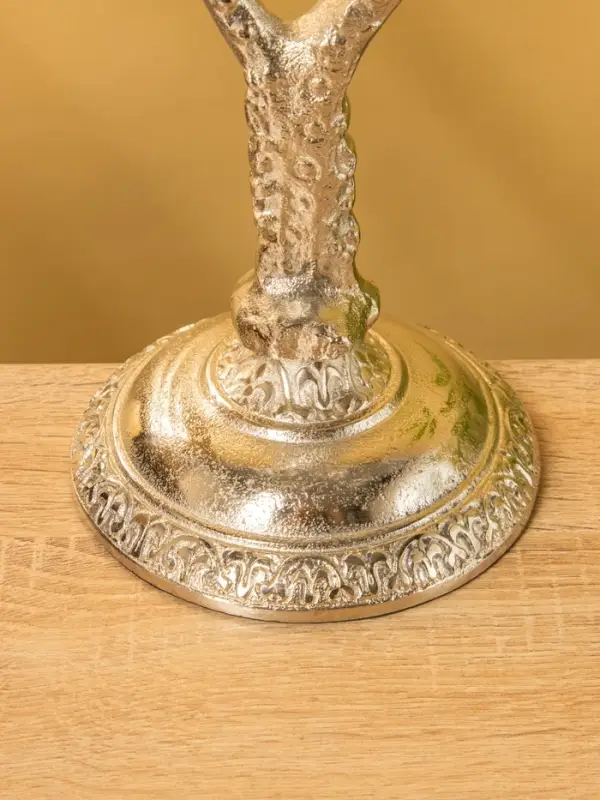 Подсвечник на 2 свечи &laquo;Дуэт&raquo;, 12&times;15&times;29 см, алюминий