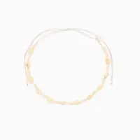 Браслет на ногу, анклет, длина 20 см, белый