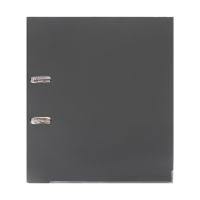 Папка-регистратор 75мм, А4, Calligrata "Mega", бумвинил, с карманом на корешке, нижний металлический кант, серая