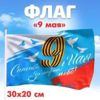 Флаг на 9 мая &laquo;Спасибо за мирное небо&raquo; 30&times;20 см