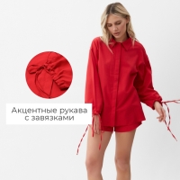 Комплект женский (блузка, шорты) MINAKU: Casual Collection цвет красный, р-р 44 Комплект женский (блузка, шорты) MINAKU: Casual Collection цвет красный, р-р 44