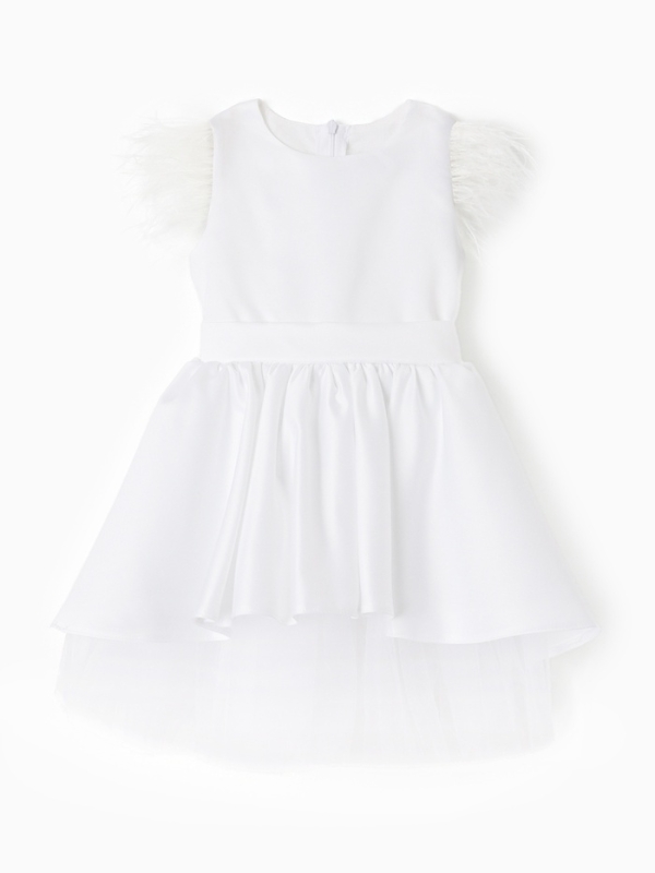 Платье нарядное детское KAFTAN, р.30 (98-104 см), белый