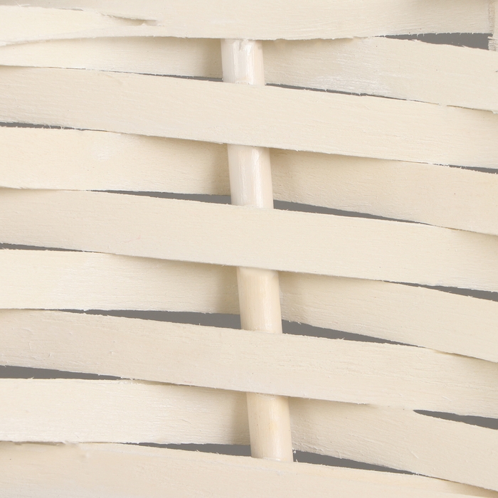 Набор корзин плетеных, 47х39х17/43, 40х32х15/38, 33х25х13/33 см, 3 шт, белый, ива