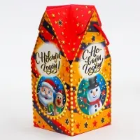 Коробка новогодняя подарочная складная &laquo;Приветики&raquo; 10.5&times;10.5&times;21.5 см