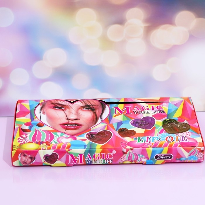 Блеск для губ &laquo;Сердечко&raquo;, микс цветов и ароматов