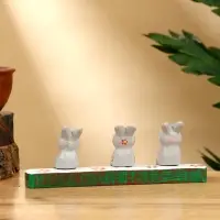 Сувенир &laquo;Зайки на скамейке&raquo;, 18&times;4&times;6 см, дерево