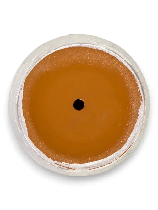 Горшок цветочный с поддоном 1,45 л, d15/h14 см белый керамика, "Венера" (М)