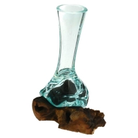 Вазон стекло на дереве "Эстетика" 20х15х9 см