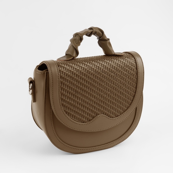 Ручка для сумки, пришивная, 18 &times; 3,5 см, цвет коричневый