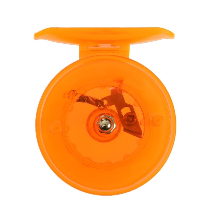 Катушка инерционная, пластик, диаметр 5.5 см, цвет оранжевый, 806S