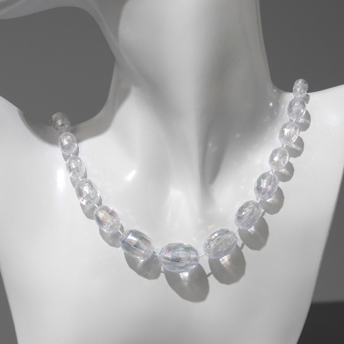 Бусы &laquo;Классика&raquo; овалы на увеличение, цвет радужно-белый, 45 см