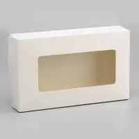 Контейнер на вынос, с окном, белый, 20&times;12&times;4 см